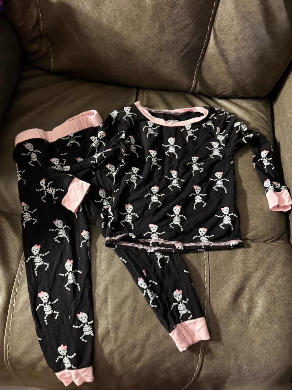 Mudpie Skeleton Bamboo 2pc pjs